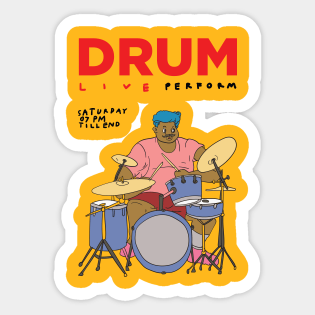 Drum live Sticker by Music Lover